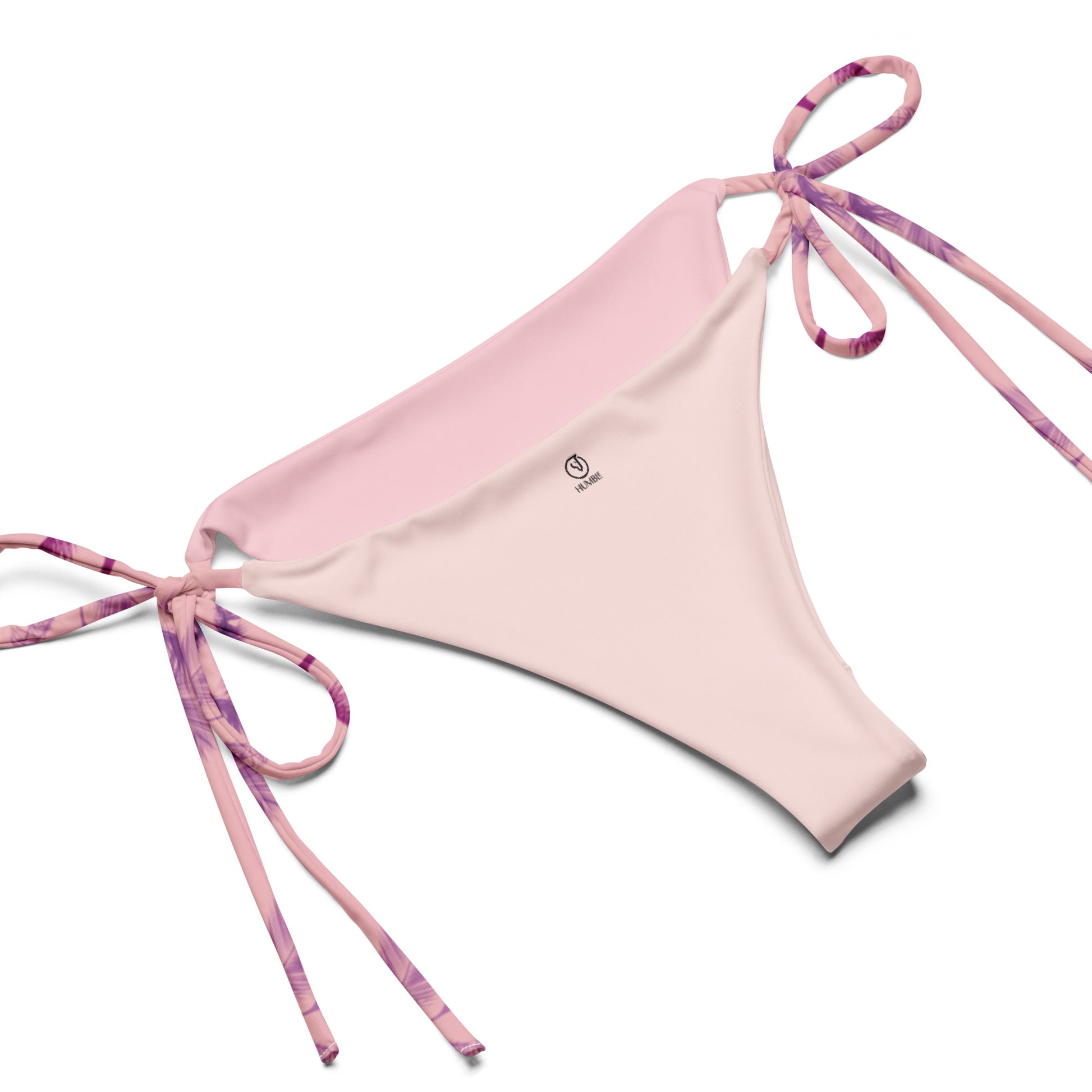 Humble Sportswear, women's mix & match pink tropical all-over print string bikini set