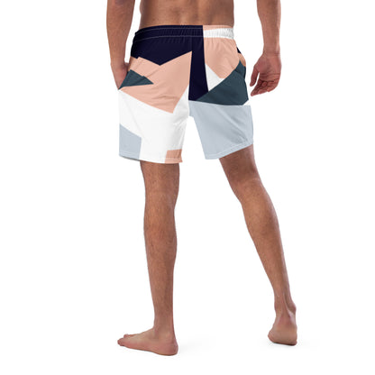 Humble Sportswear, men's abstract, mid-length beach swim trunks
