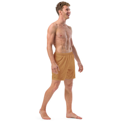 Humble Sportswear, men's Color Match neutral brown anti-chafe swim trunks with mesh liner