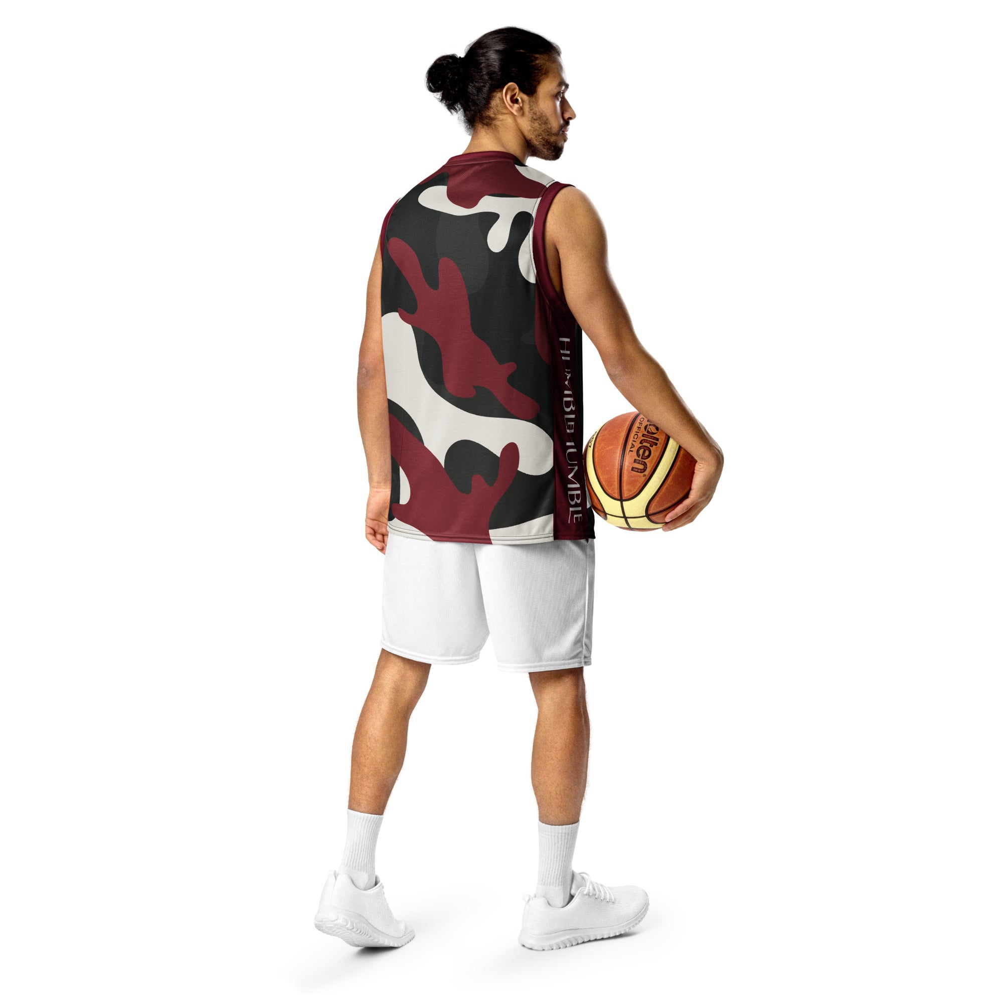 Humble Sportswear, men's camo mesh moisture wicking gym workout basketball jersey