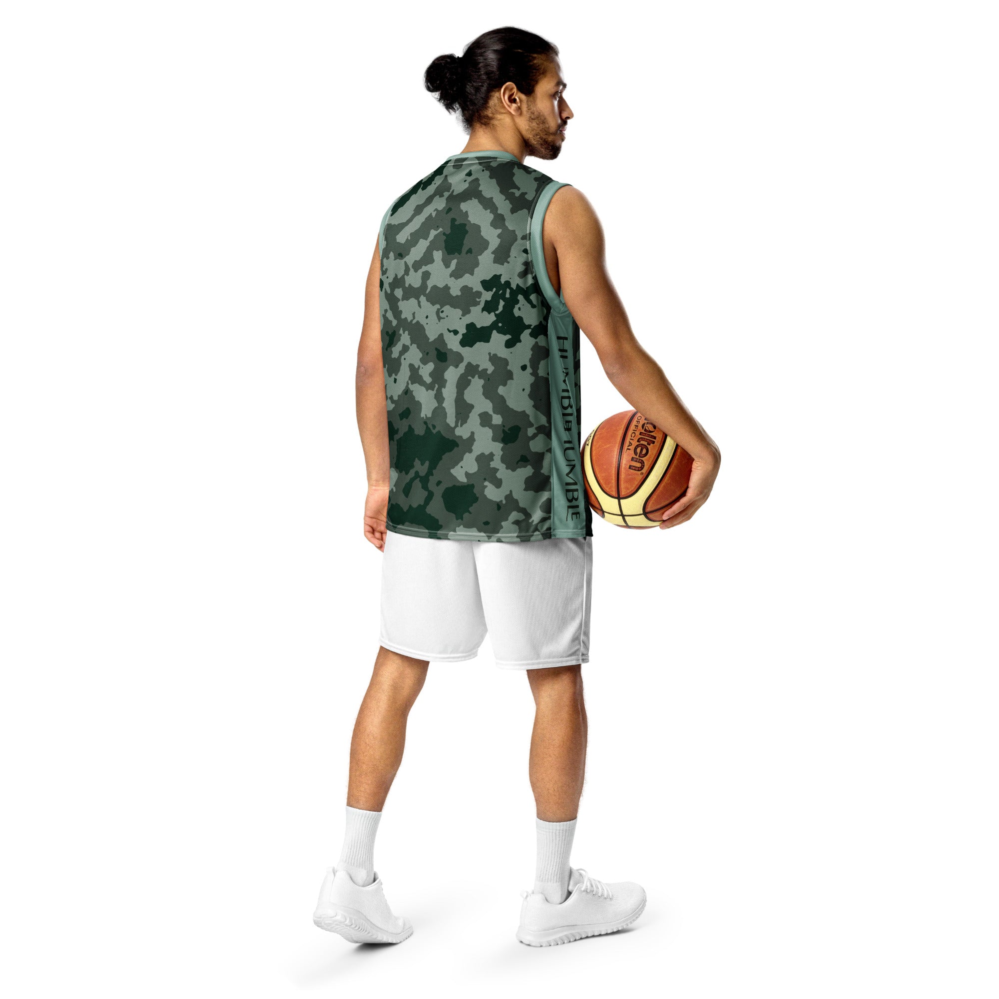 Humble Sportswear, men's green camo workout basketball jersey's