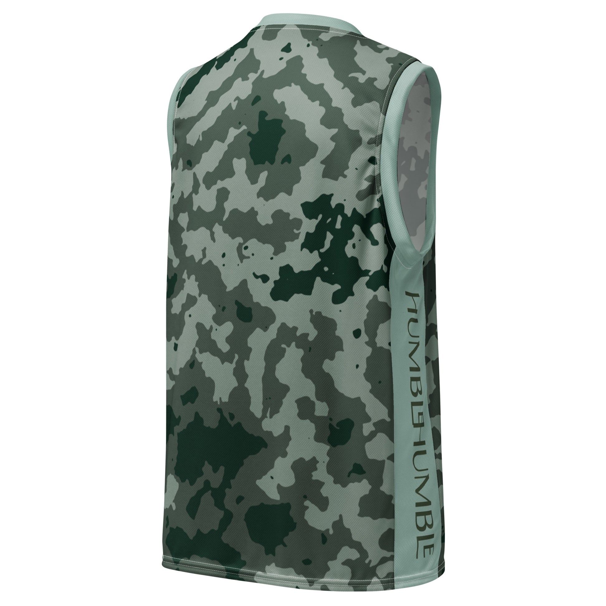 Humble Sportswear, men's green camo workout basketball jersey's