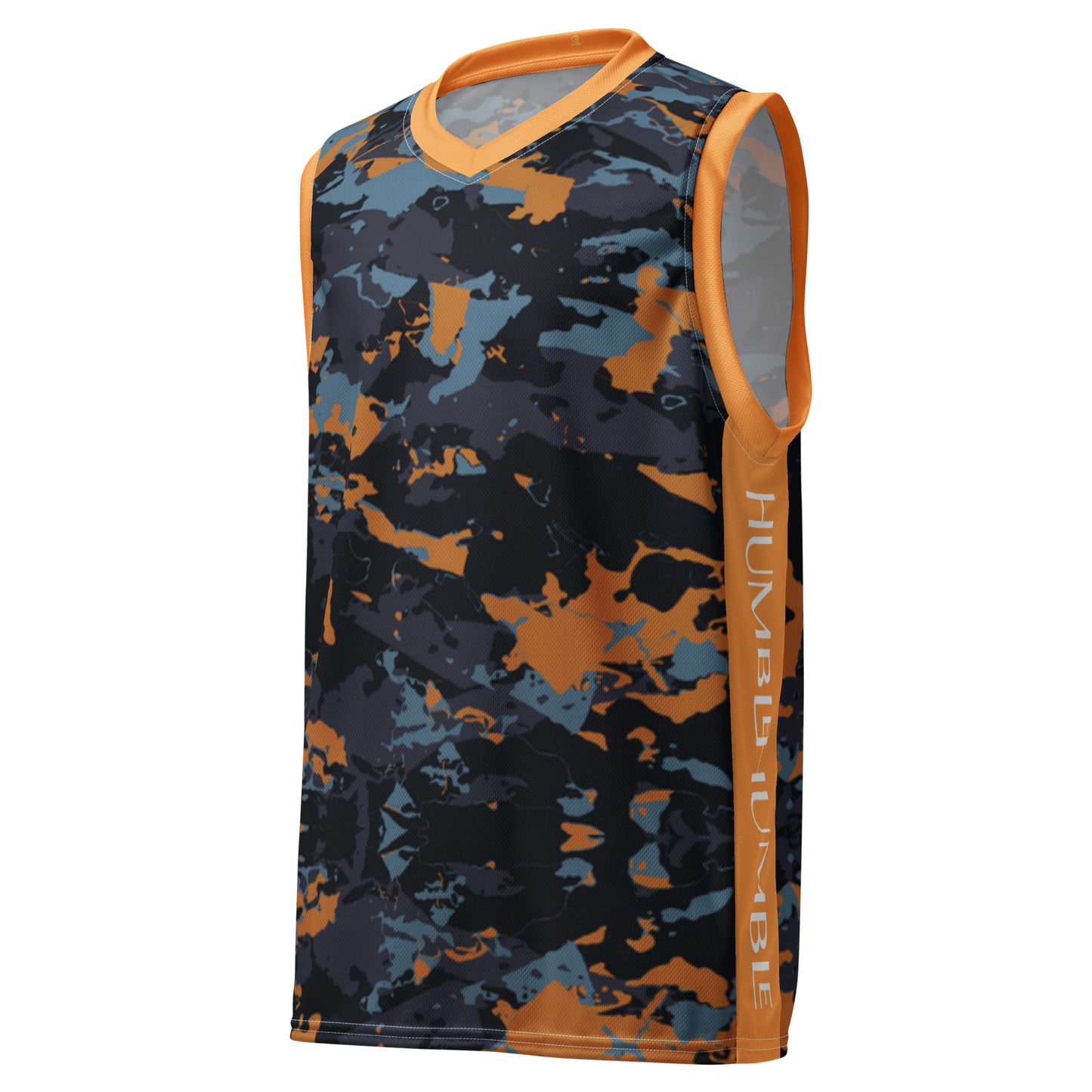 Humble Sportswear, men's sleeveless camo recycled basketball jersey tank top