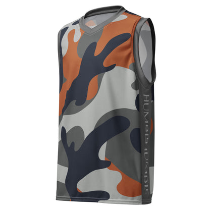 Humble Sportswear, men's camo grey dry fit basketball jersey