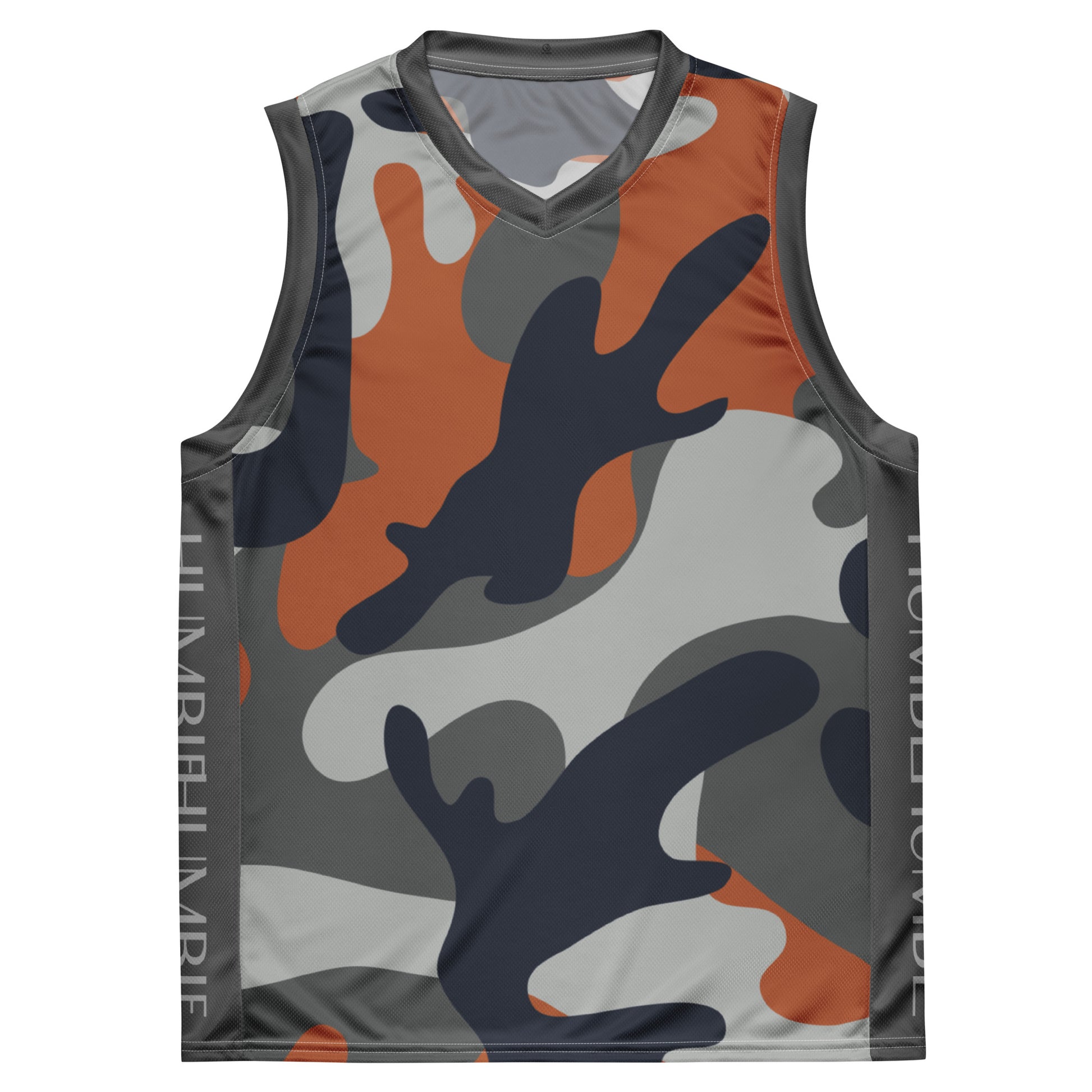 Humble Sportswear, men's camo grey dry fit basketball jersey