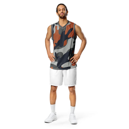 Humble Sportswear, men's camo grey dry fit basketball jersey