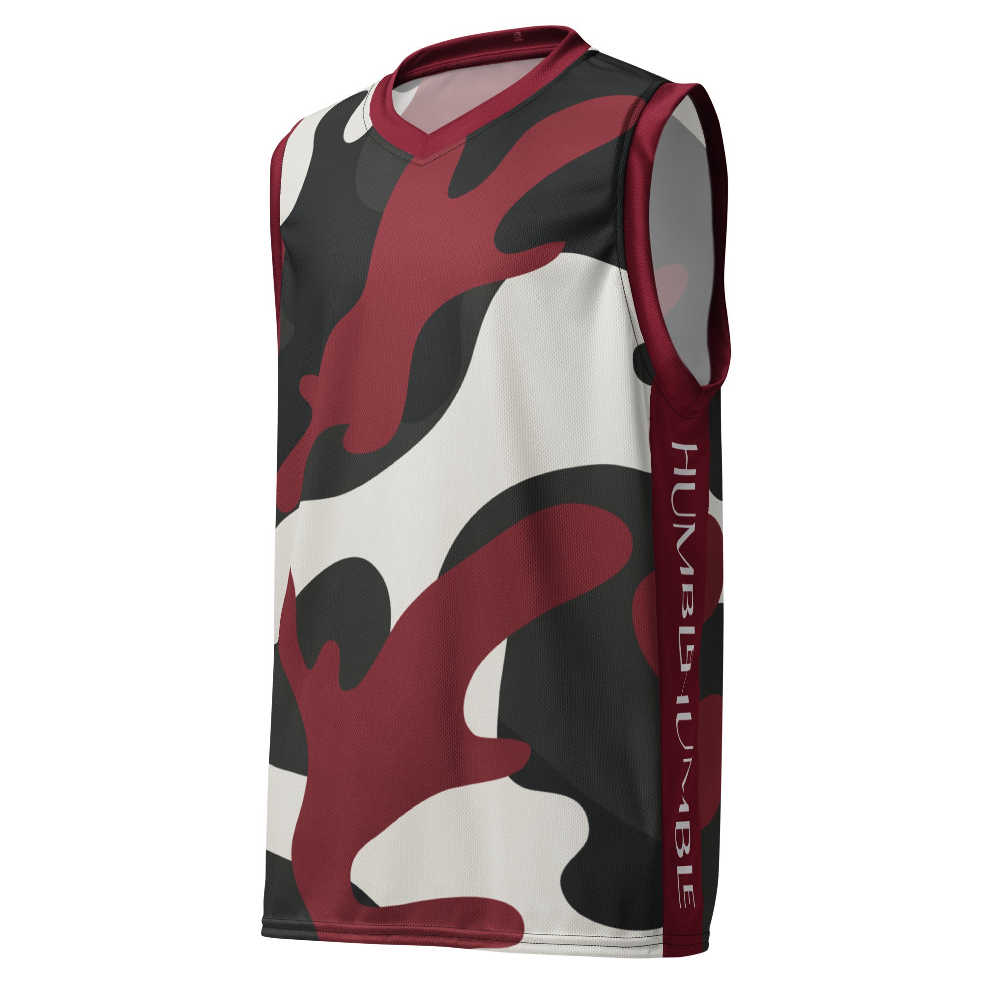 Humble Sportswear, men's camo mesh moisture wicking gym workout basketball jersey