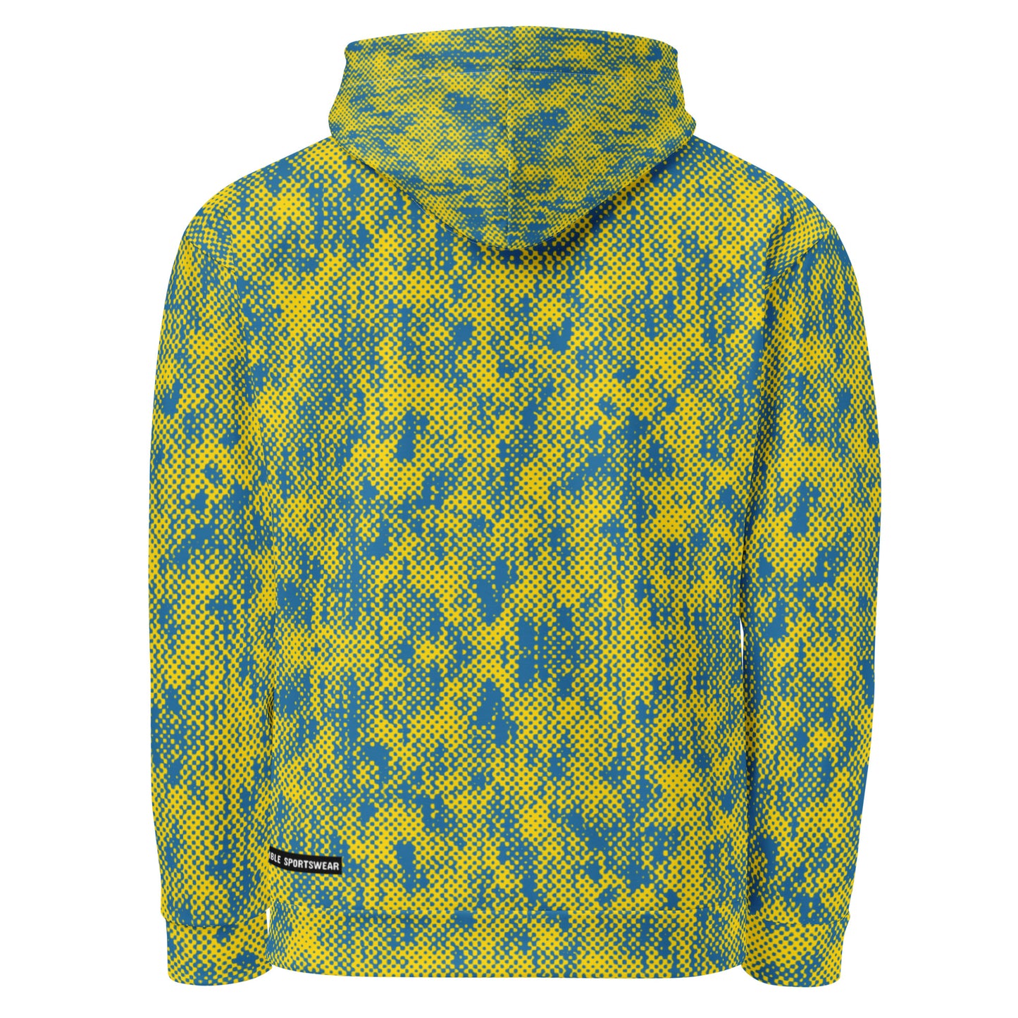 Humble Sportswear women's relaxed fit hoodie pullover all-over print citrine yellow 