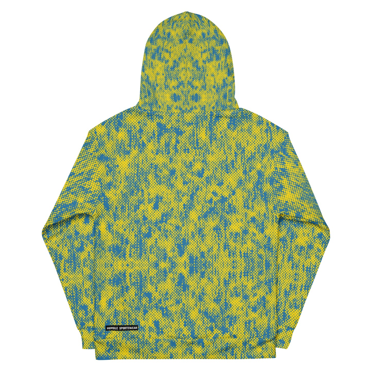 Humble Sportswear women's relaxed fit hoodie pullover all-over print citrine yellow 