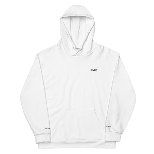 Humble Sportswear women's relaxed fit hoodie color match white 