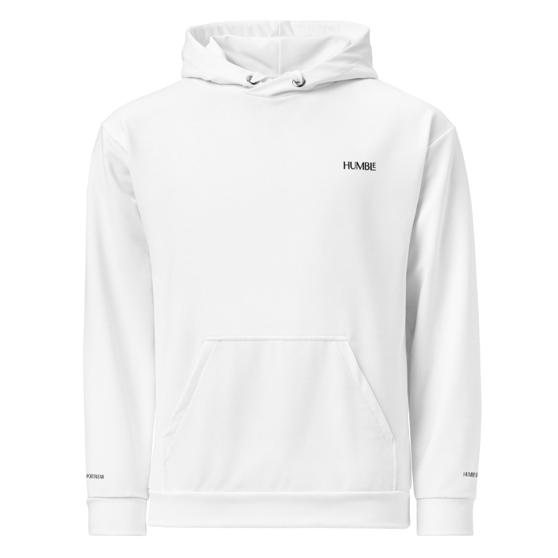 Humble Sportswear women's relaxed fit hoodie color match white 