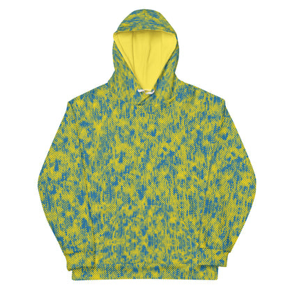 Humble Sportswear women's relaxed fit hoodie pullover all-over print citrine yellow 