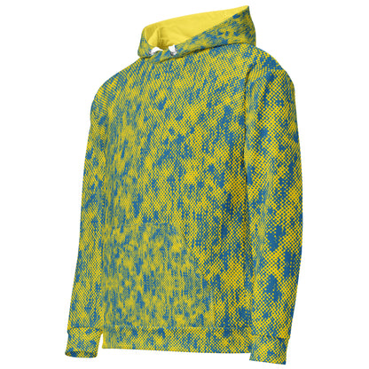 Humble Sportswear women's relaxed fit hoodie pullover all-over print citrine yellow 