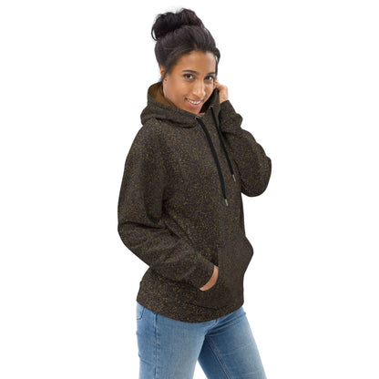 Humble Sportswear women's relaxed fit hoodie torren dotten brown all over print 