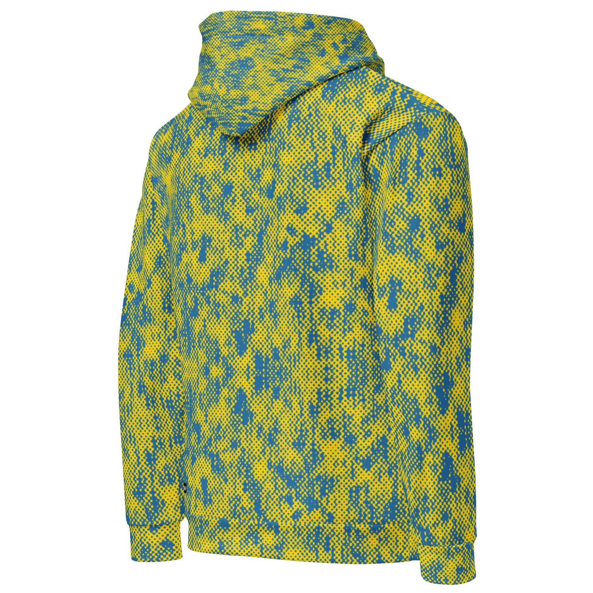 Humble Sportswear women's relaxed fit hoodie pullover all-over print citrine yellow 