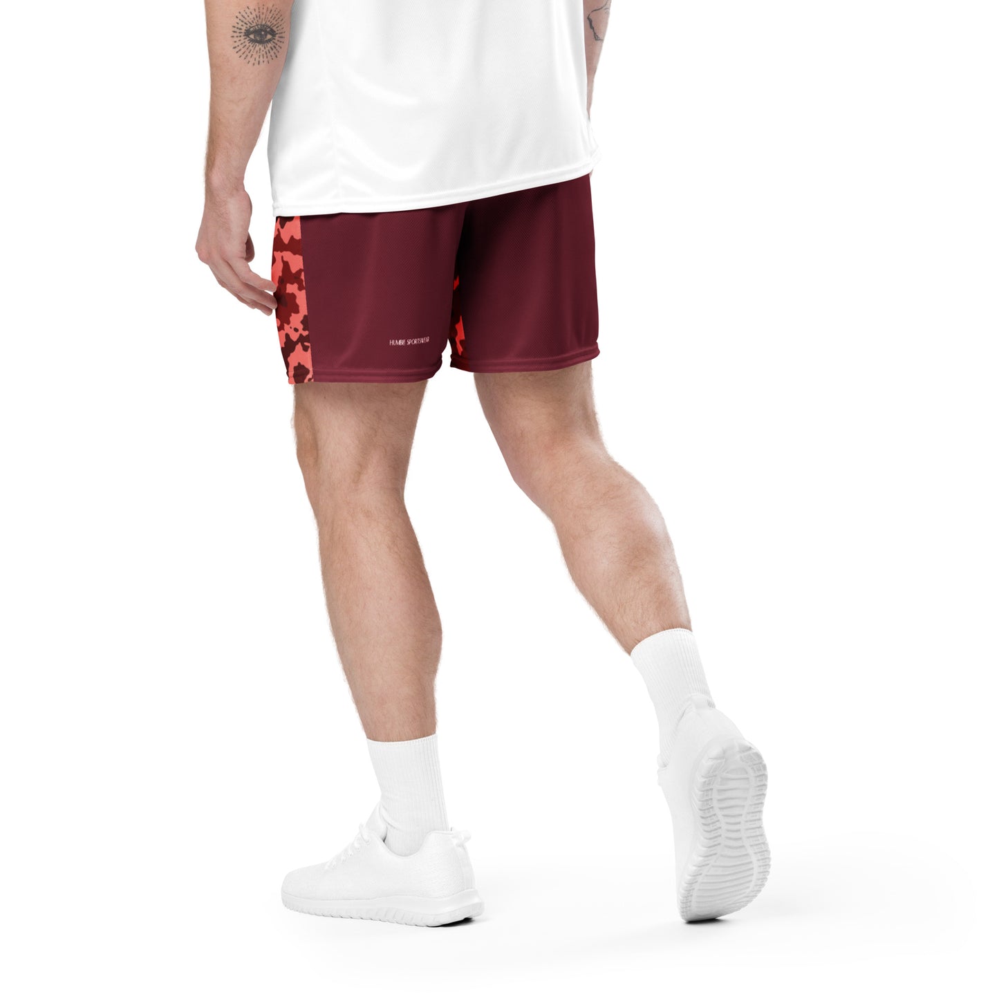 red camo basketball shorts for men with moisture-wicking fabrics, Humble Sportswear