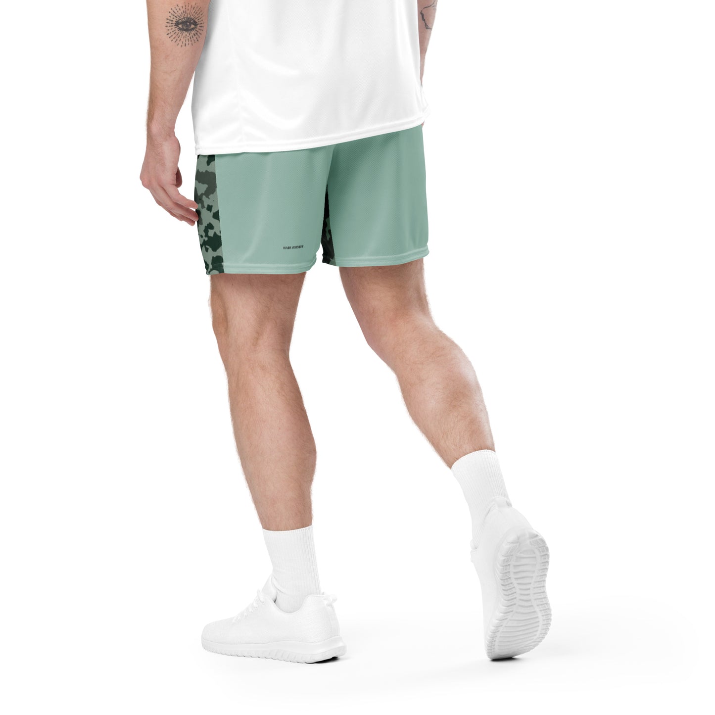 Humble Sportswear, men's fabien green camo mesh basketball shorts