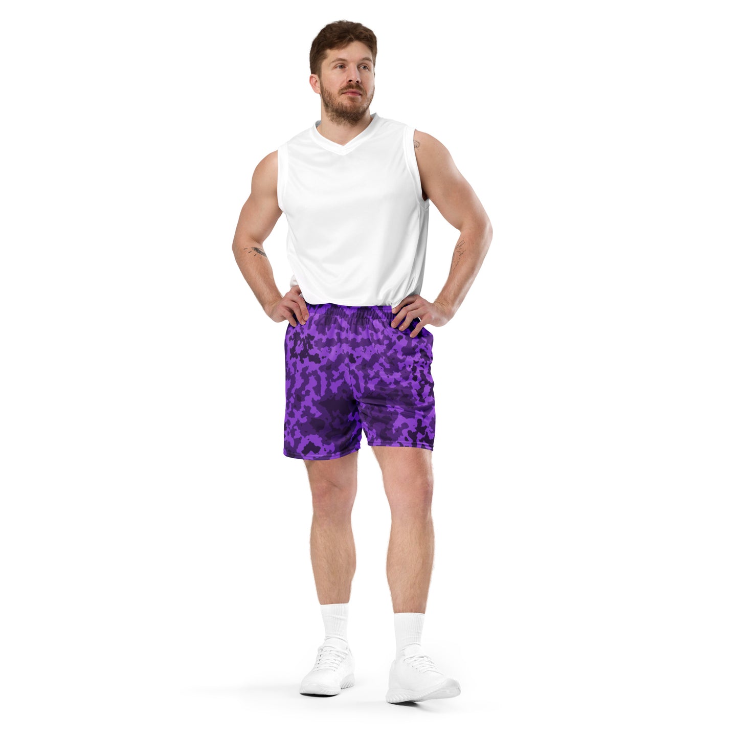 Humble Sportswear, men's dry fit moisture-wicking camo mesh basketball shorts