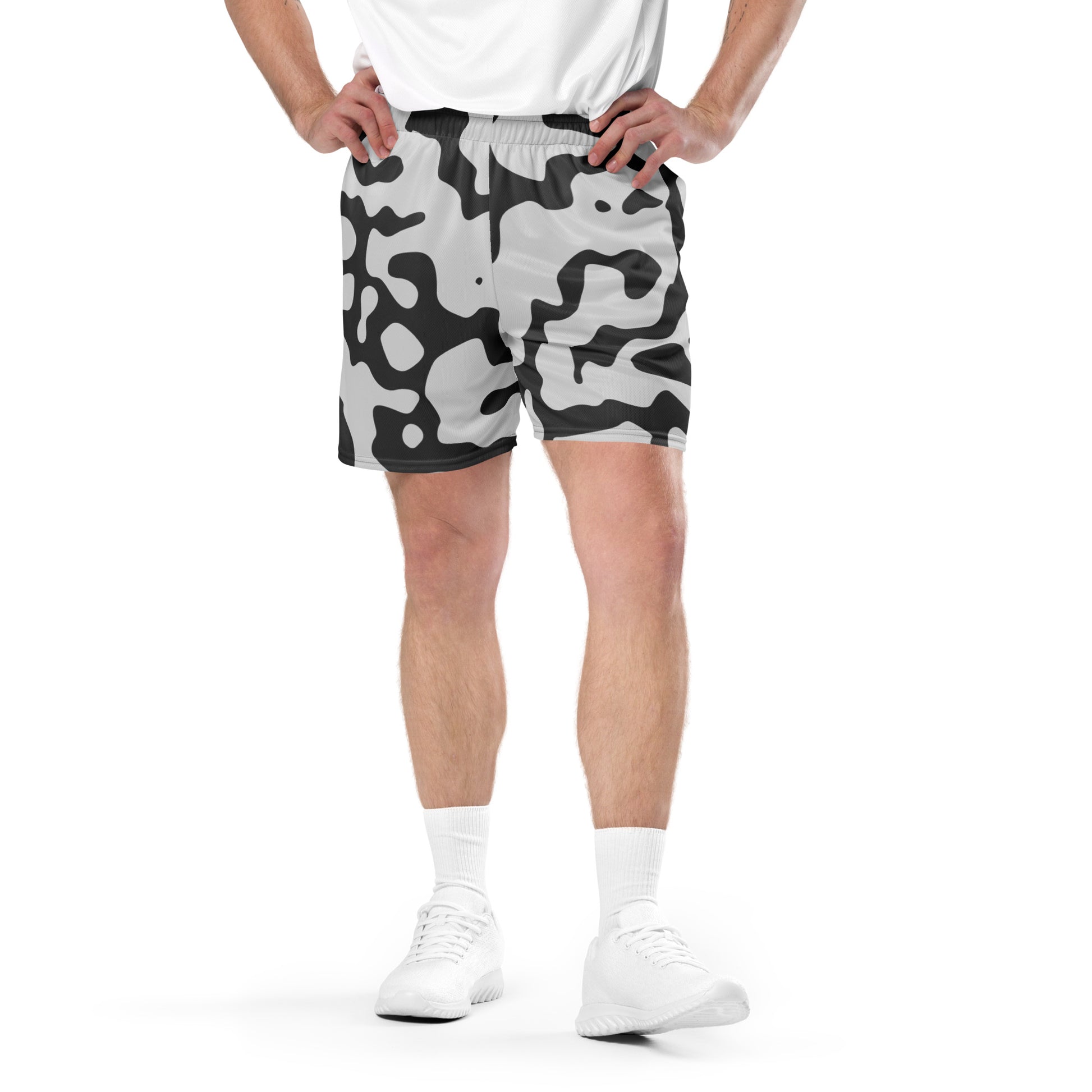 Humble Sportswear, men's moisture-wicking camo grey sports basketball gym shorts 