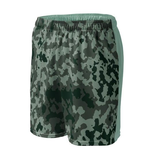 Humble Sportswear, men's fabien green camo mesh basketball shorts