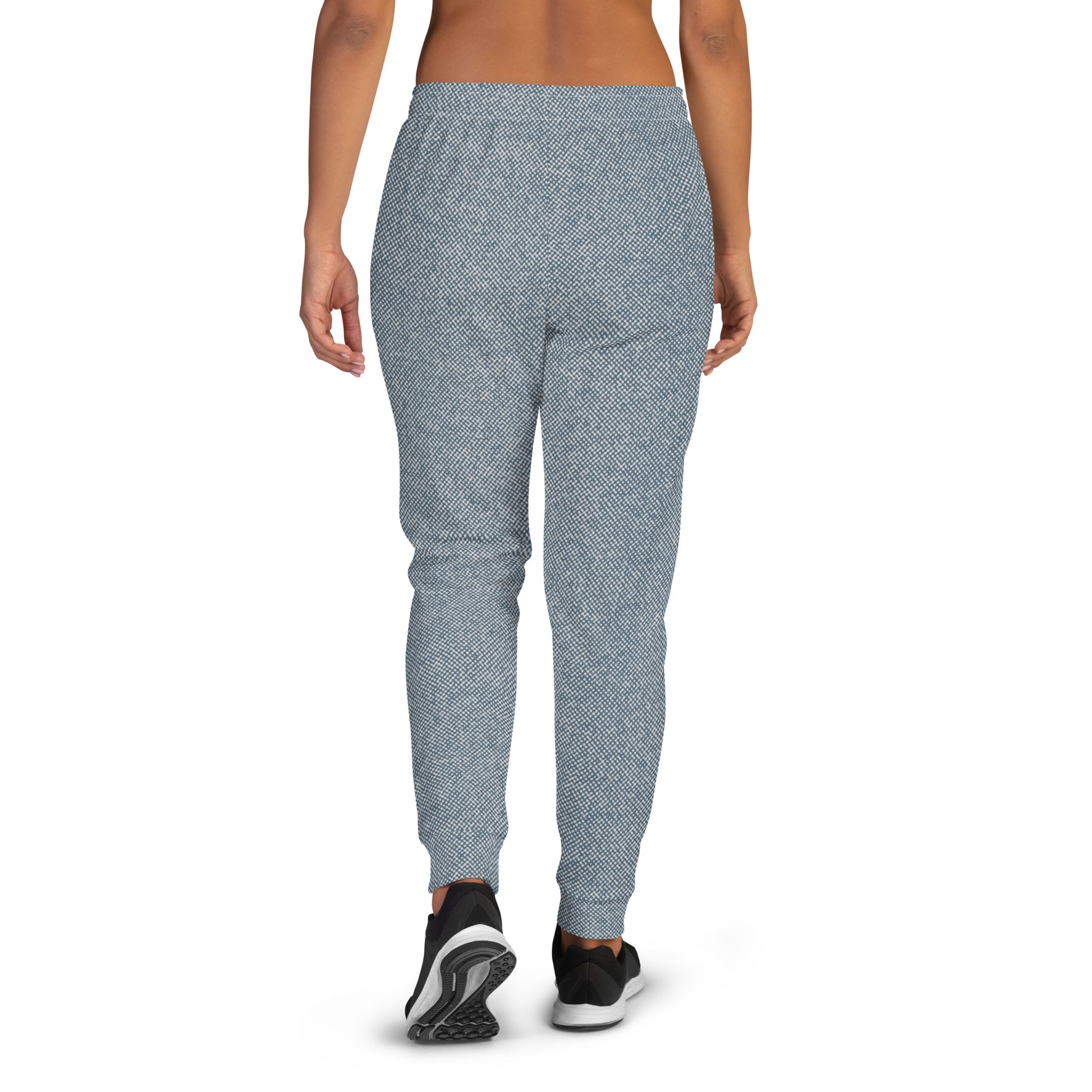 Humble Sportswear women's slim fit joggers all over print denim blue