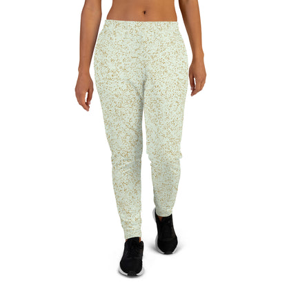 Humble Sportswear women's slim fit joggers all over print motley green 