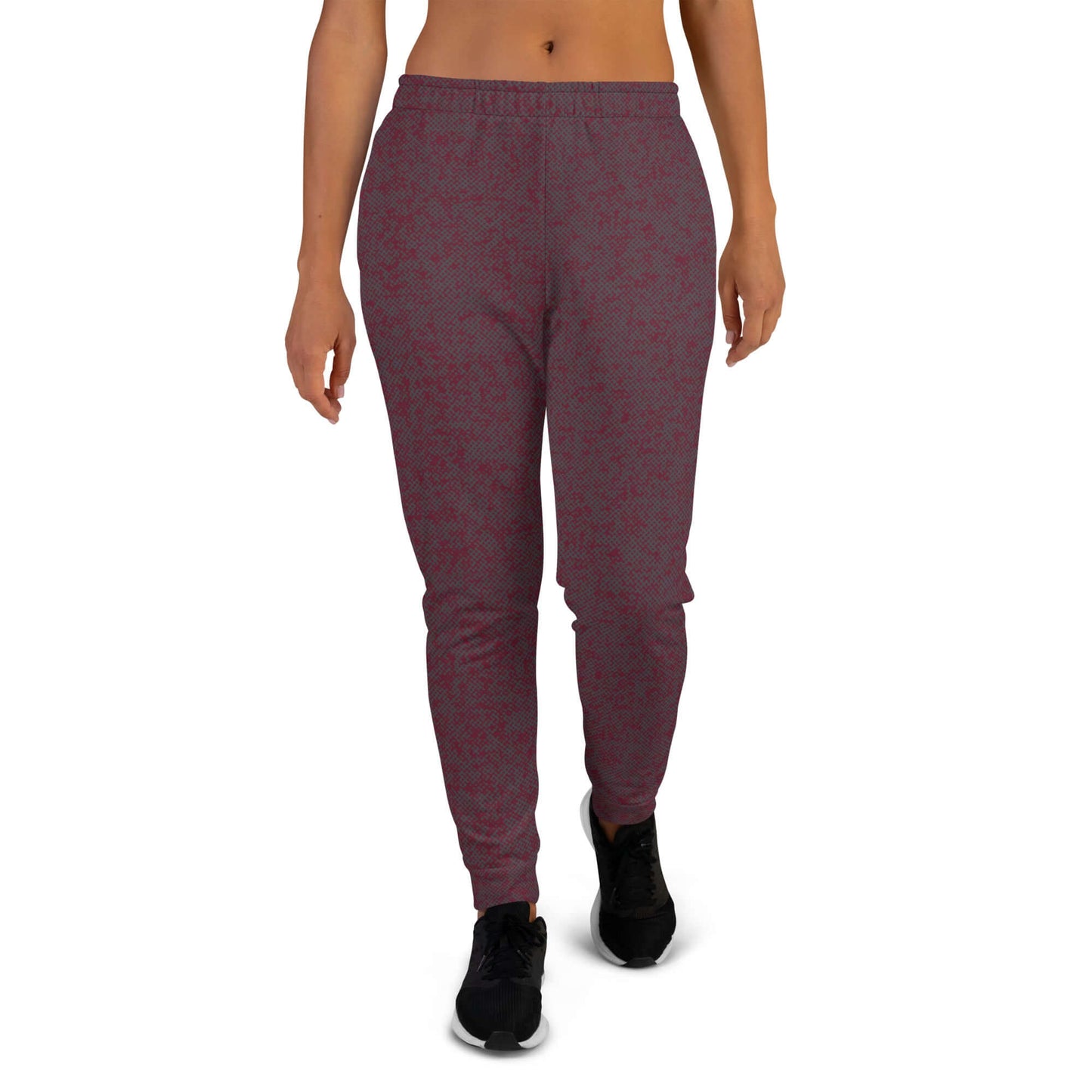 Humble Sportswear women's slim fit joggers all over print pattens red 