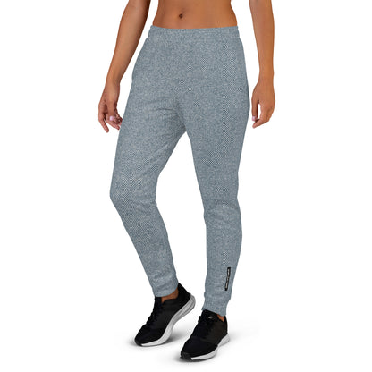 Humble Sportswear women's slim fit joggers all over print denim blue