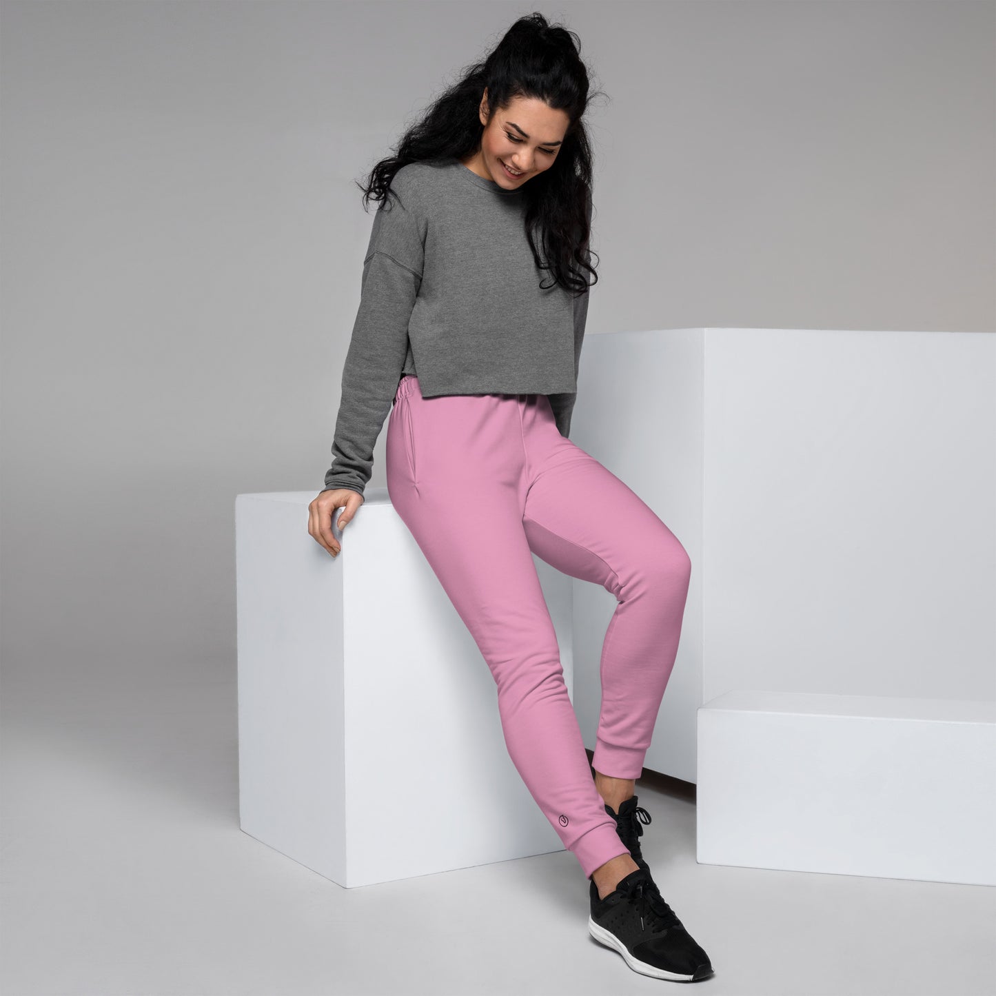 Humble Sportswear women's slim fit joggers color match pink