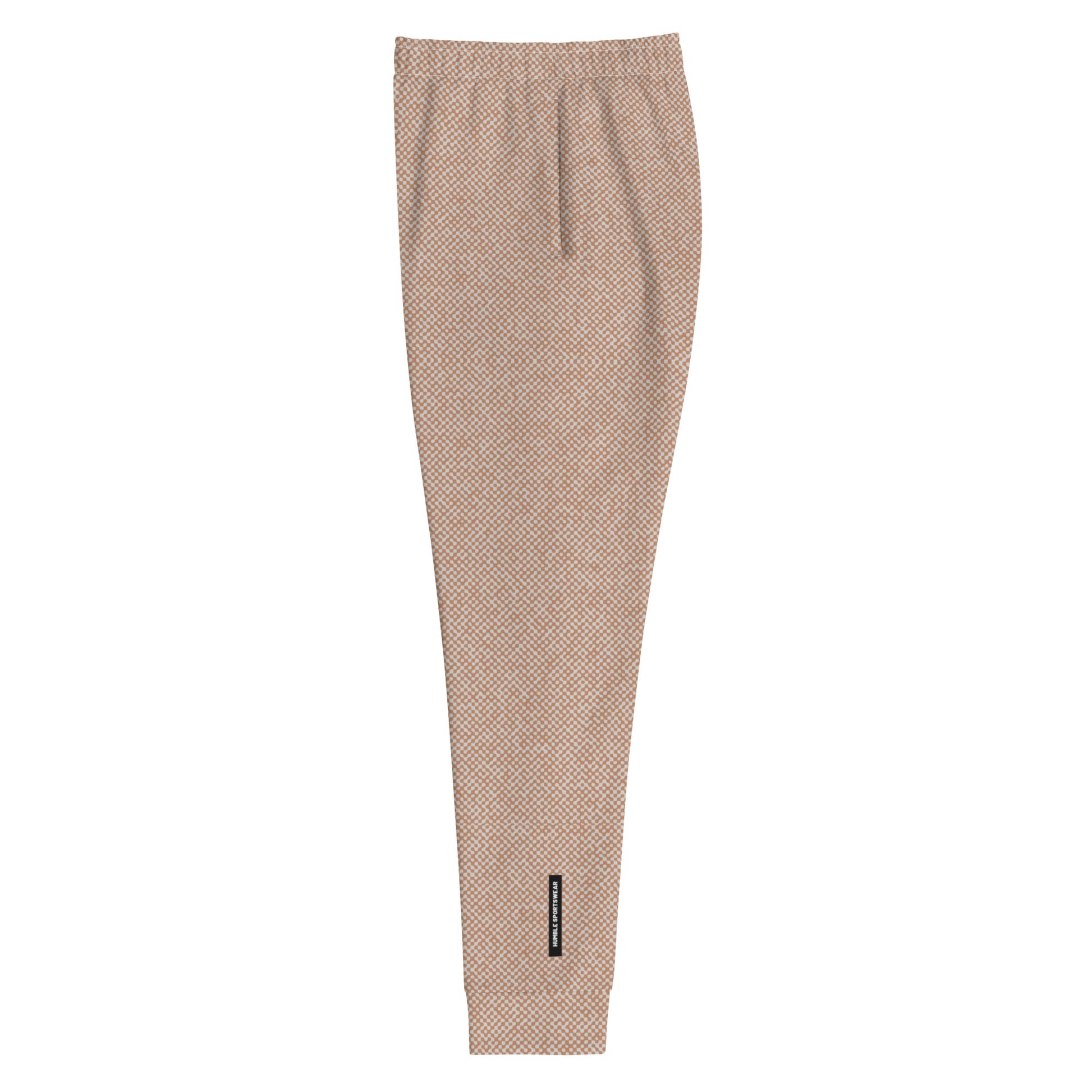 women's slim fit joggers all over print beige