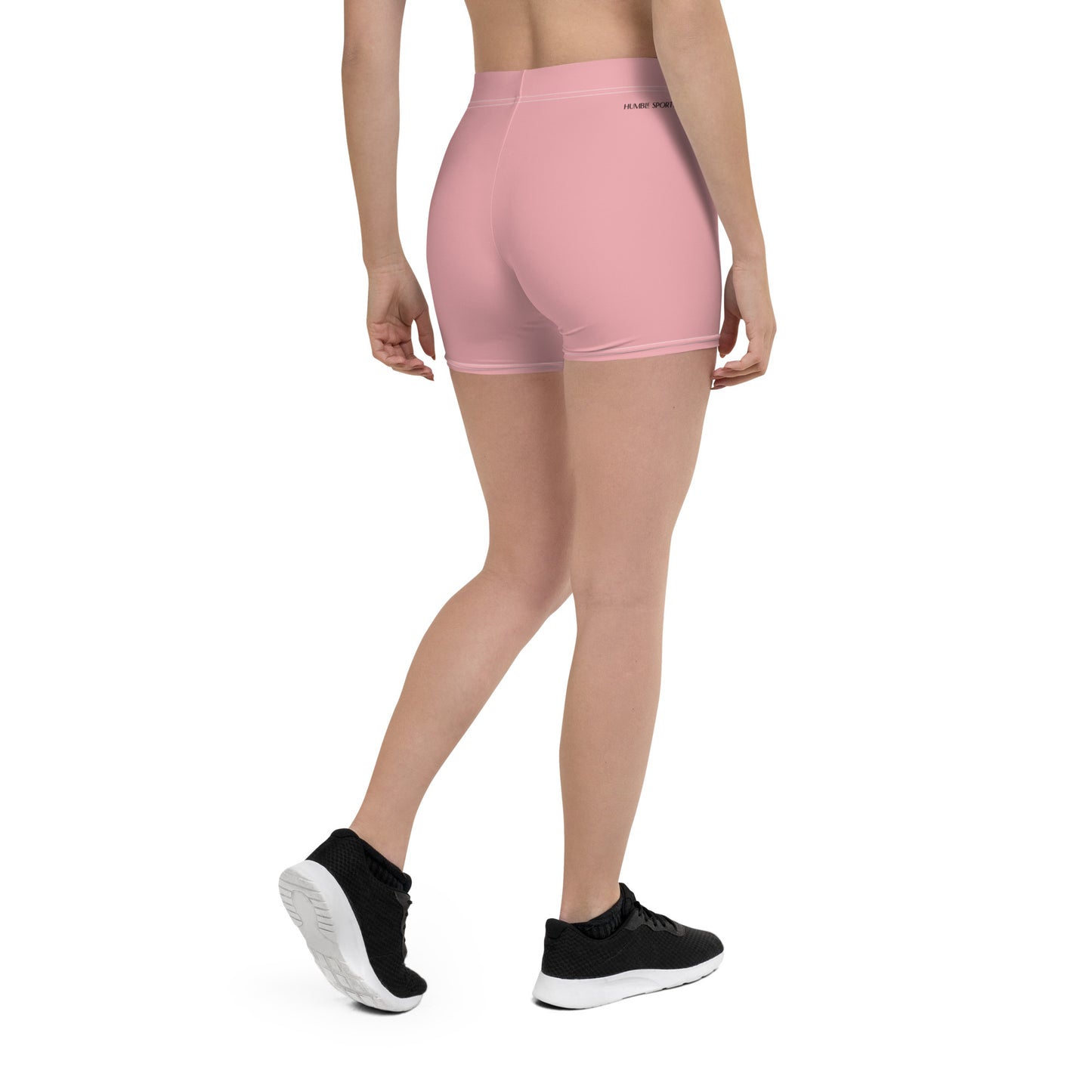 Humble Sportswear, women's Color Match powder pink activewear bike shorts 