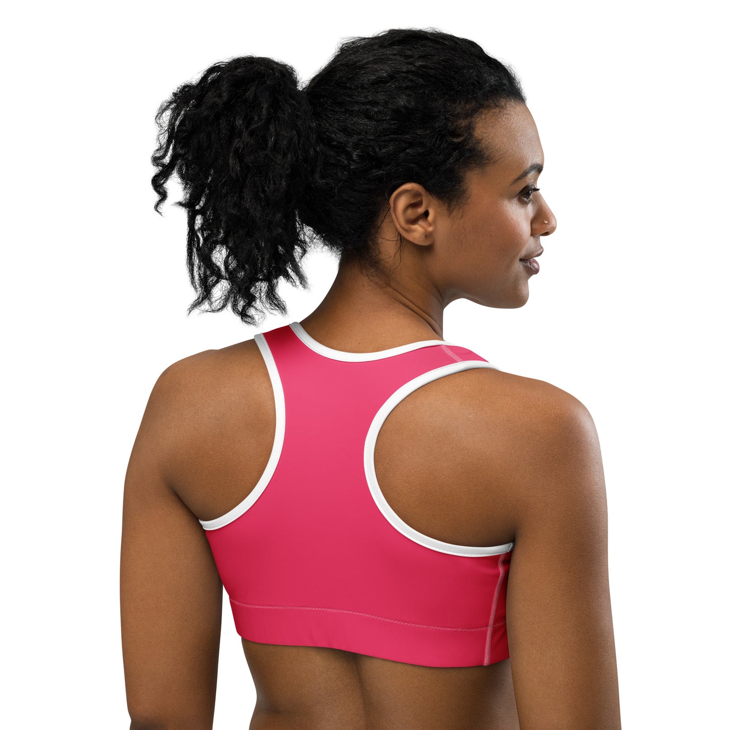 Humble Sportswear, women's pink dri fit supportive low impact sports bra for a-c cup