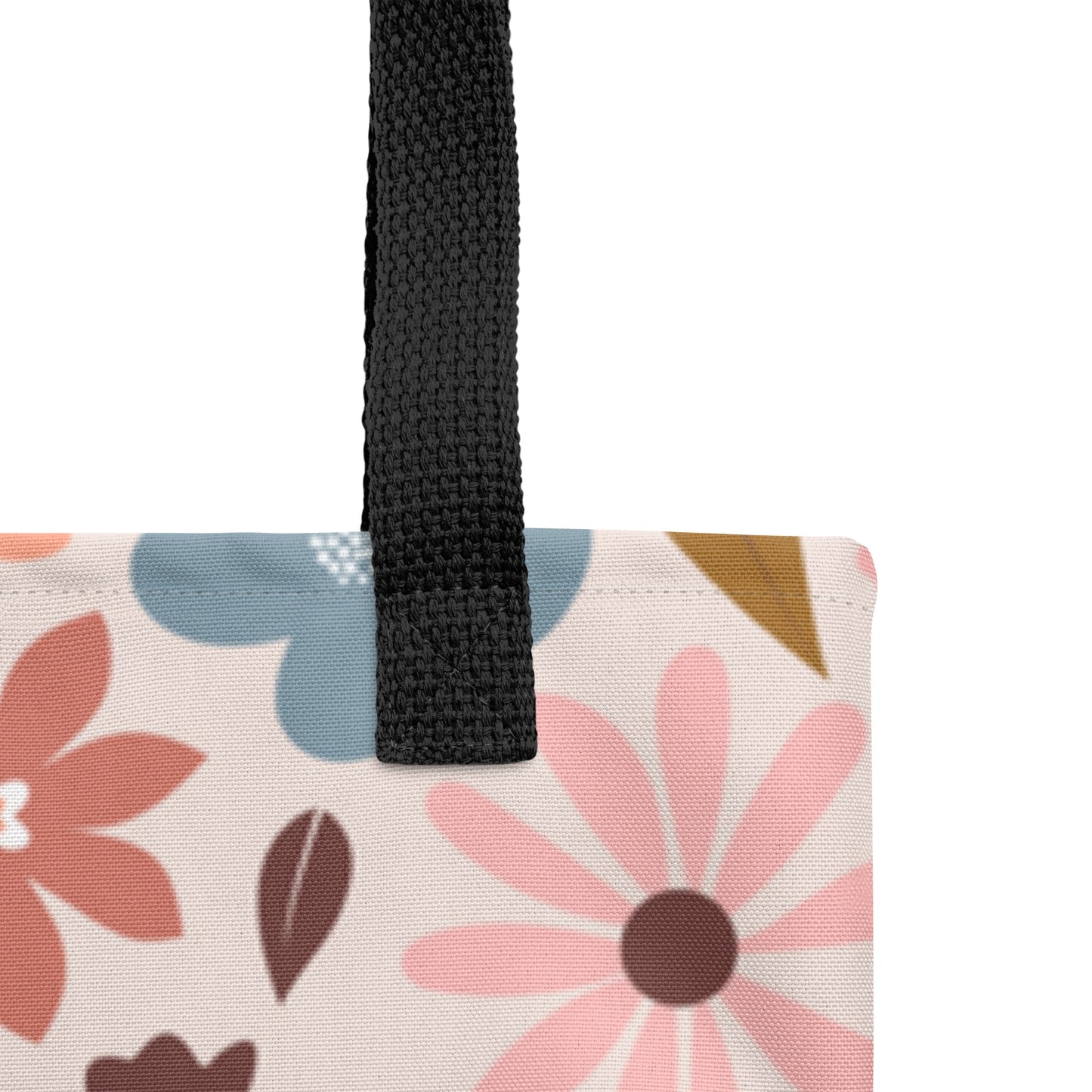 Mireille Fine Art, all-over print floral dual handle tote bag