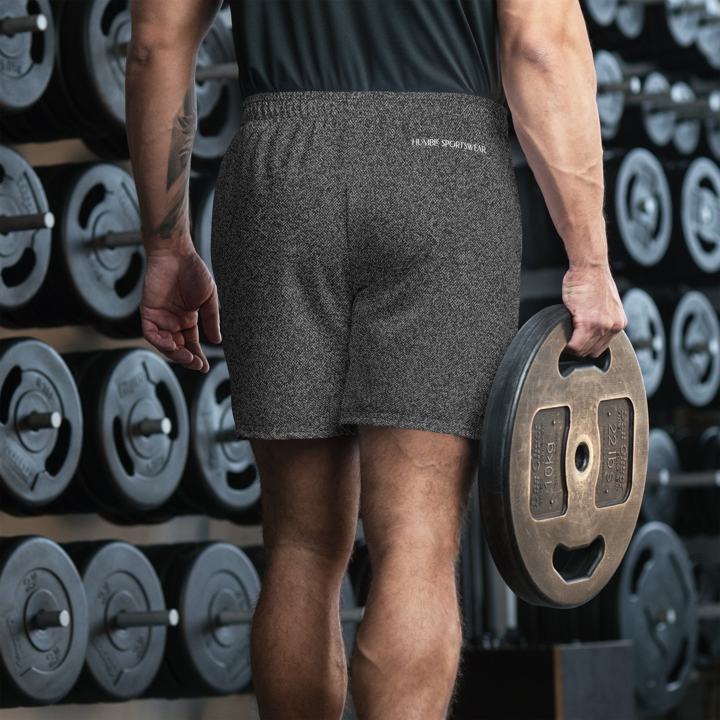 Humble Sportswear™ Men's Pattens Grey Athletic Shorts