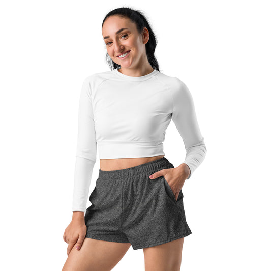 Humble Sportswear women's athletic shorts with pockets all-over print pattens grey