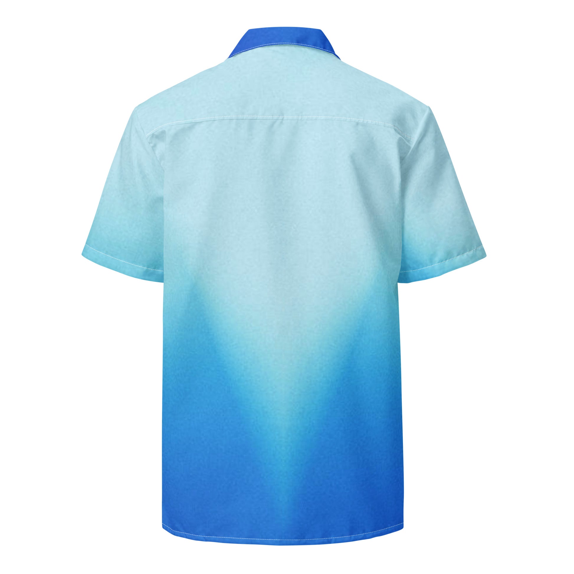 Humble Sportswear, men's button shirt, blue gradient breathable beach button down shirt