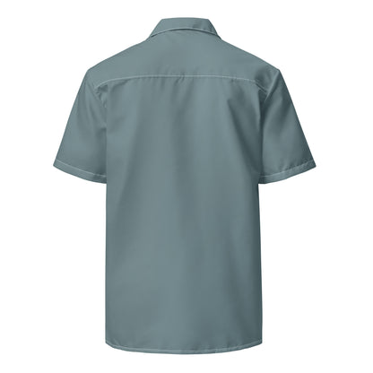 Humble Sportswear, Men's Color Match slate blue lightweight beach button shirt 