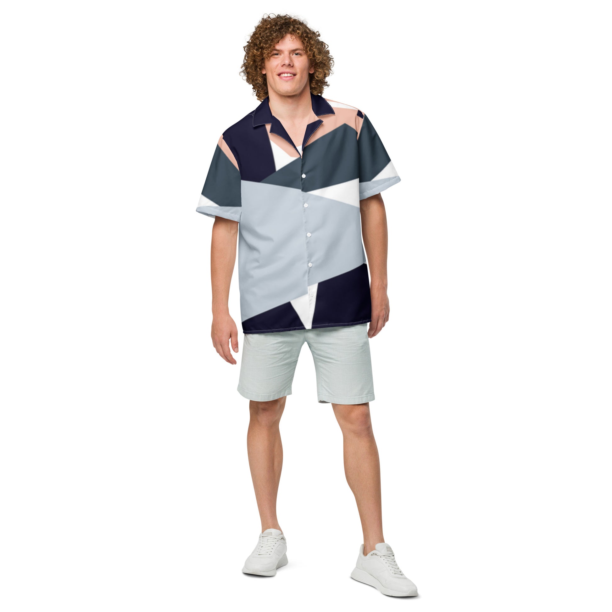 Humble Sportswear, men's XS, 6XL abstract lightweight beach button shirt 