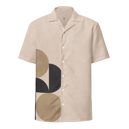 Humble Sportswear, men's casual abstract button shirt with collar