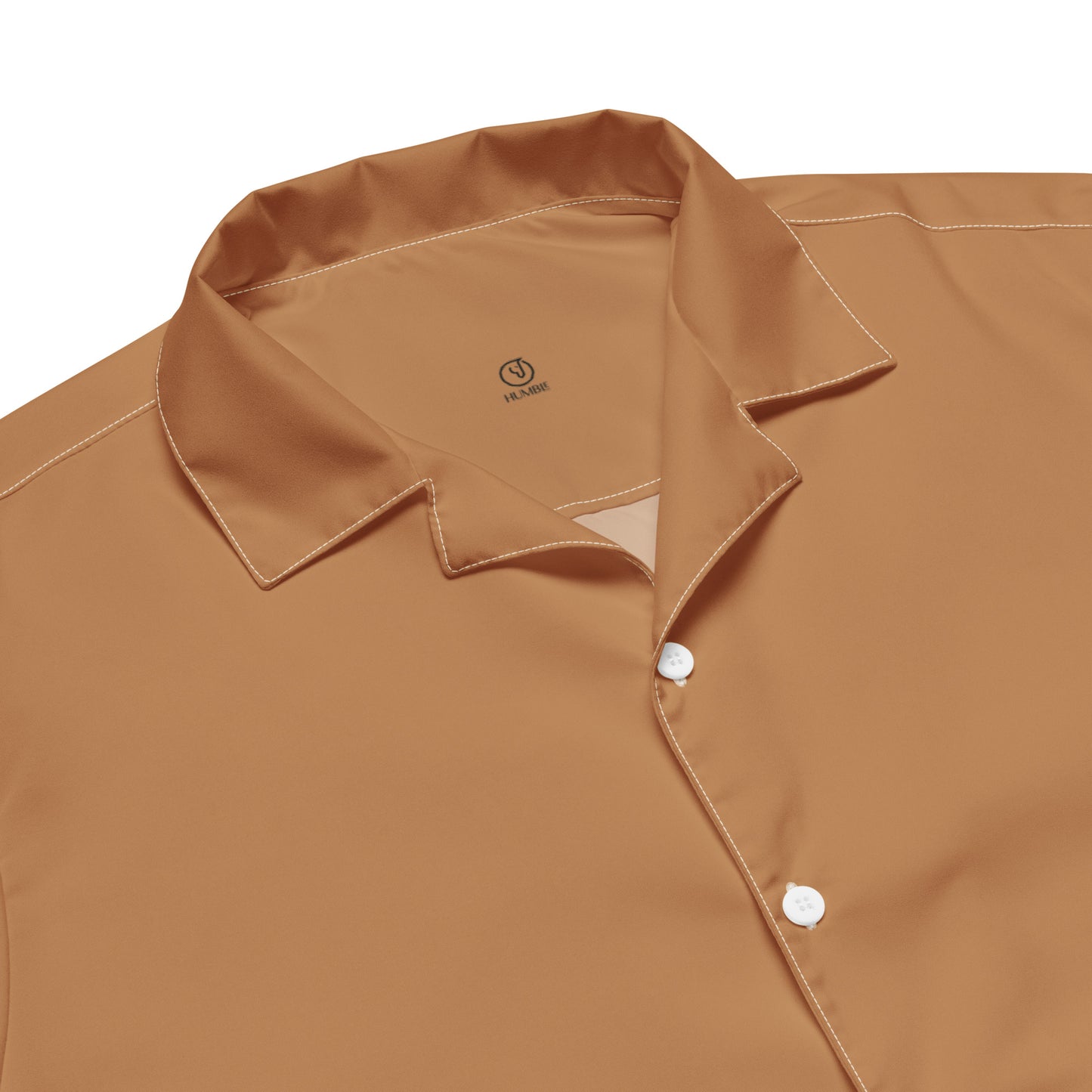 Humble Sportswear, men's casual Color Match neutral brown lightweight button shirt