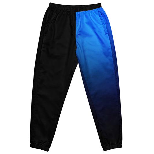Humble Sportswear, women's color block blue gradient lightweight track pants 