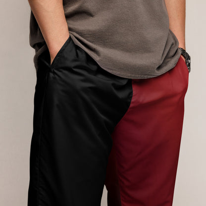 Humble Sportswear, men's color block red lightweight pants 