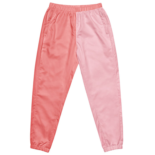 Humble Sportswear, women's color block pink lightweight track pants 