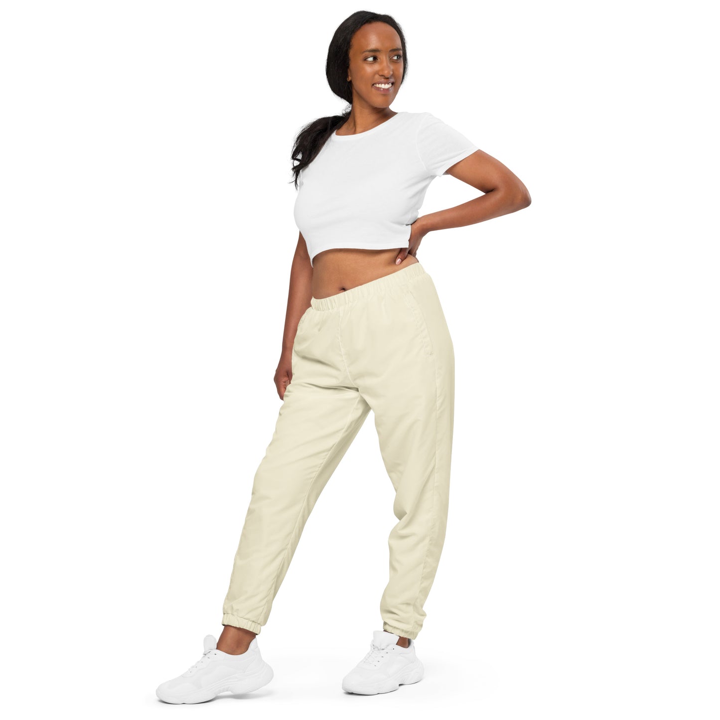 Humble Sportswear™ Women's Ivory Cream Track Pants - Mireille Fine Art