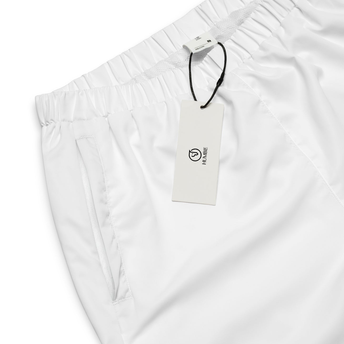 Humble Sportswear, men's white relaxed fit track pants 