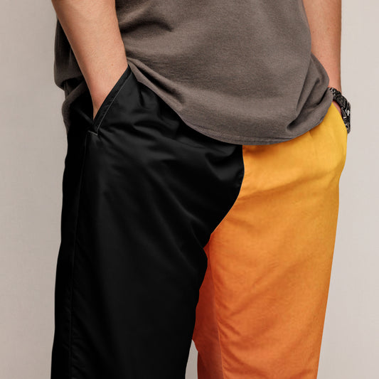 Humble Sportswear, men's color block yellow gradient lightweight track pants
