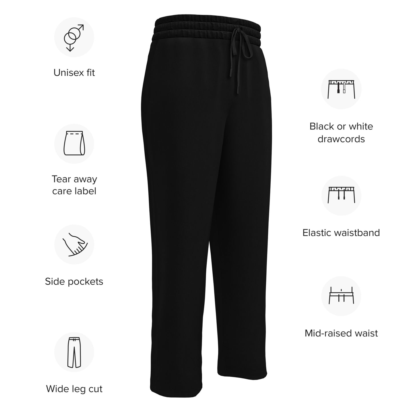 Humble Sportswear™ Black Wide-leg Joggers