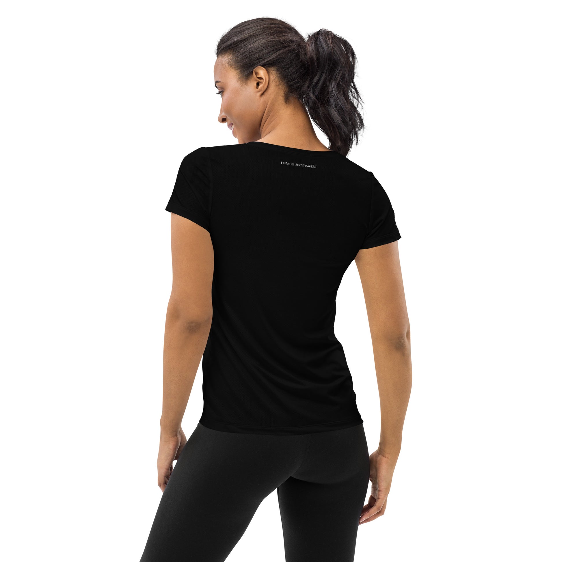 Humble Sportswear women's sports mesh t-shirt black color match