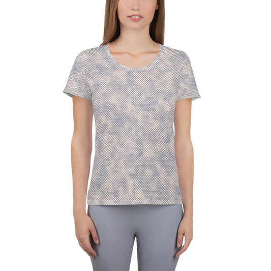 Humble Sportswear women's sports mesh t-shirt all-over print blotch grey