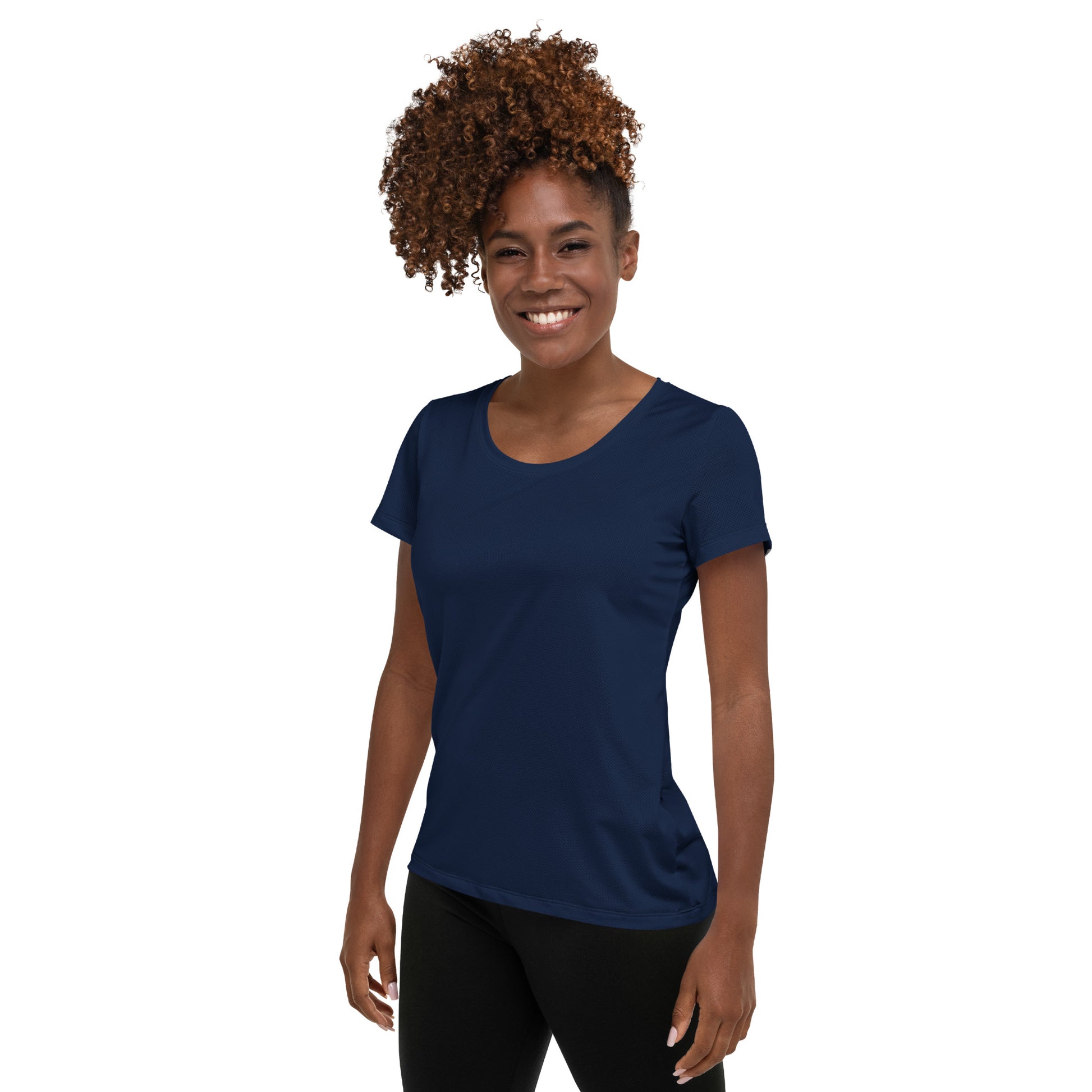 Humble Sportswear women's sports mesh t-shirt navy color match